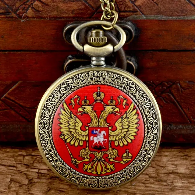 Classic Russian national emblem Quartz Pocket Watch Vintage Men Women Pendant Ne Classic Russian national emblem Quartz Pocket Watch Vintage Men Women Pendant Ne