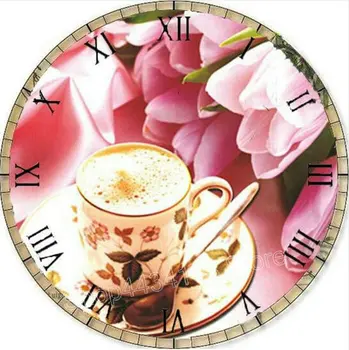 

5D DIY Diamond Painting coffee wall clock diamond Embroidery Full round Diamond Cross Stitch Rhinestone Mosaic Home Decor
