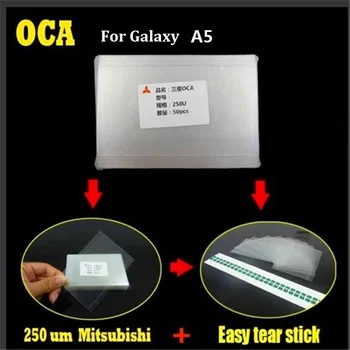 

1000pcs/lot by DHL For Mitsubishi OCA optical clear adhesive 250um for Samsung Galaxy A5 with OCA Easy tear sticker