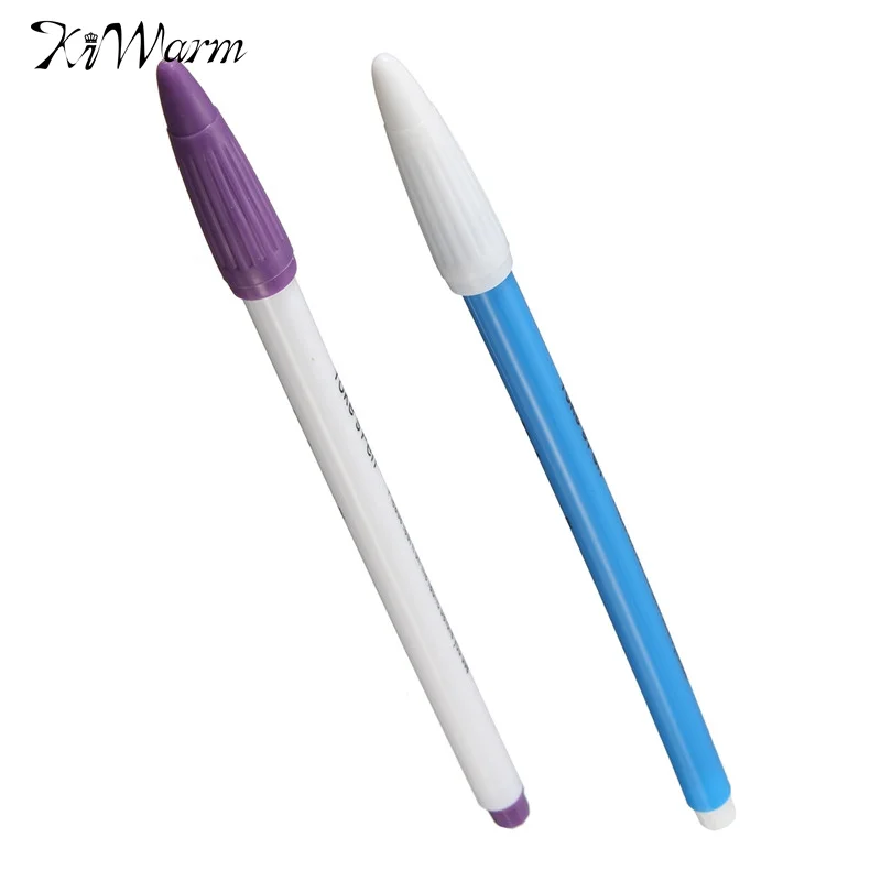 

KiWarm 2Pcs Sewing Tool Air Water Erasable Fabric Marker Pen Textile Ink Pen Water Soluble Automatically Disappear Pen