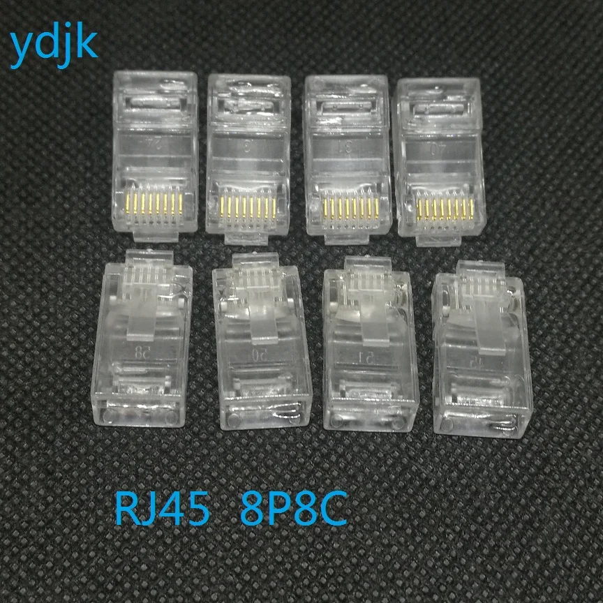 

50PCS/LOT 8Pin RJ45 8P8C modular jack network male plug Internet connector 8P8C