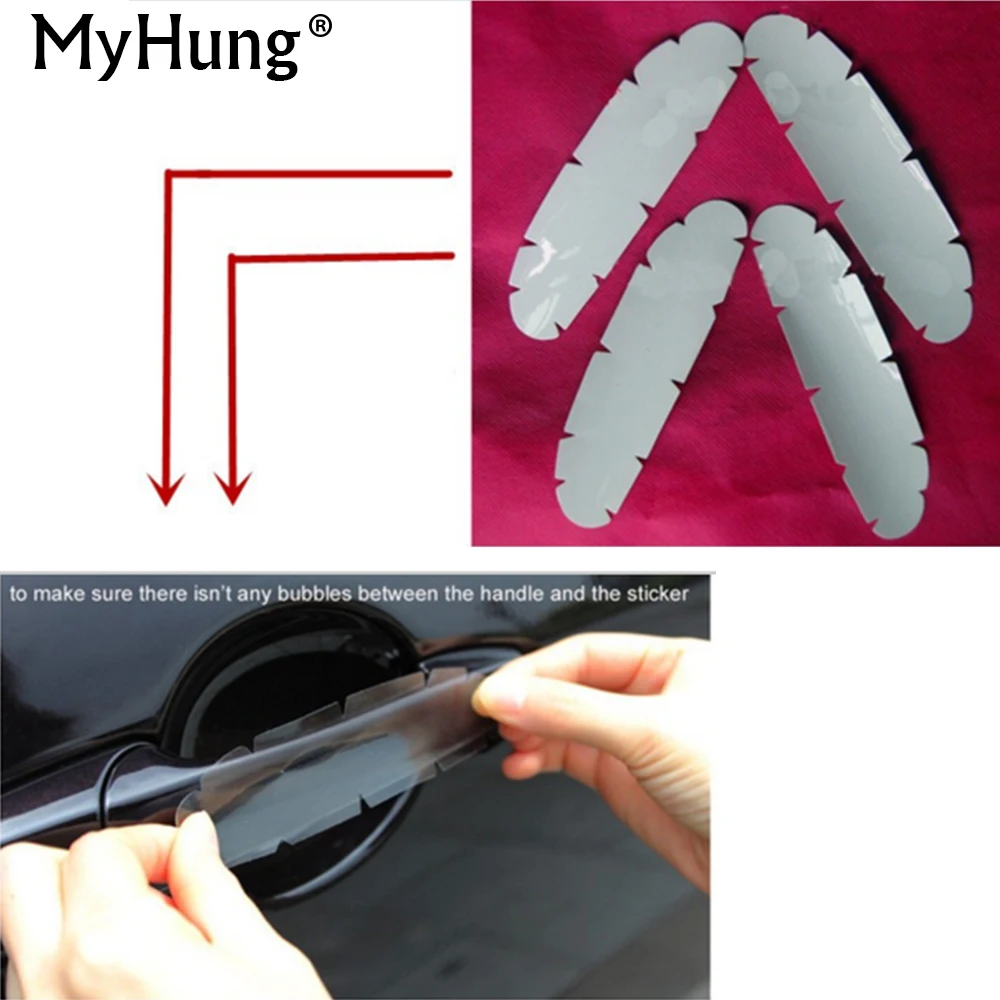 

Car Door Handle Sticker Car Styling Car Door Handle Protection Film For Ford Focus mondeo fusion kuga ecosport 4Pcs Per Set