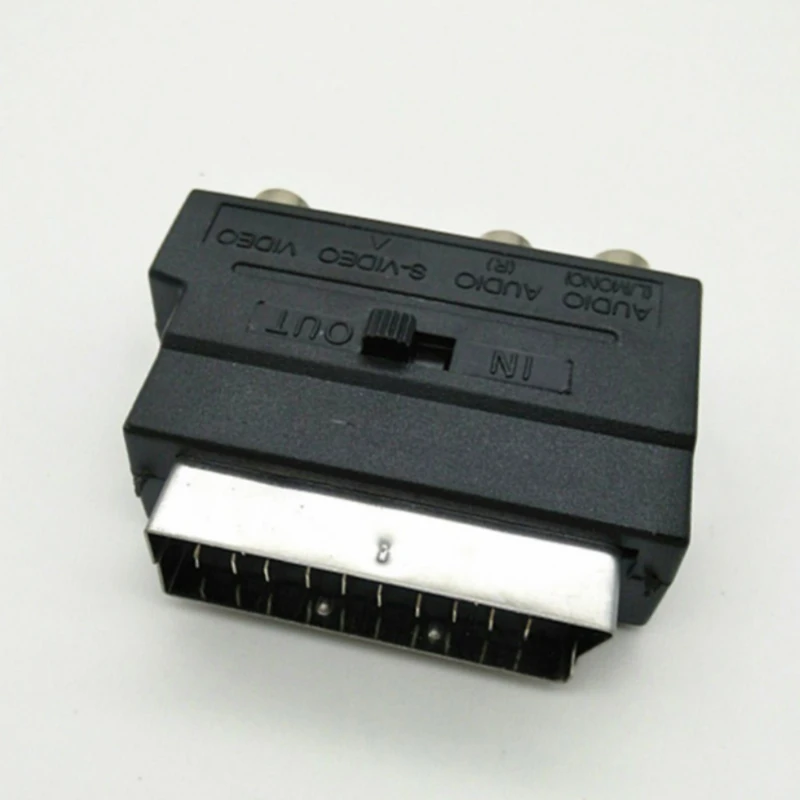 RGB Scart на композитный 3RCA S видео AV ТВ аудио адаптер или DVD рекордер телевизор