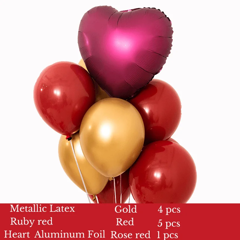ruby red 5+matellic 4+heart 1