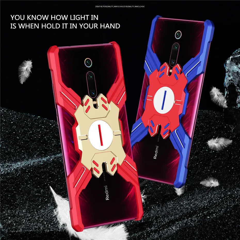 Kaufen Metall Fall Für Xiao mi mi 9T Rot mi K20 Pro Luftfahrt Alu mi num Rahmen Stoßstange Mechanische Arm telefon Abdeckung Für Xiao mi Red mi K20 Fall