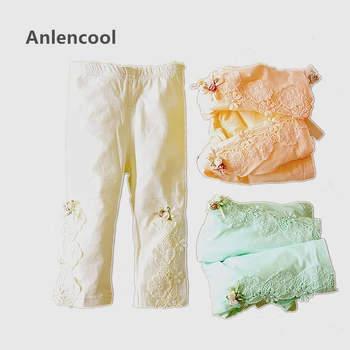 

Anlencool 2020 Free shipping summer new boy pants girls lace leggings Korean children cotton pant High quality baby pant