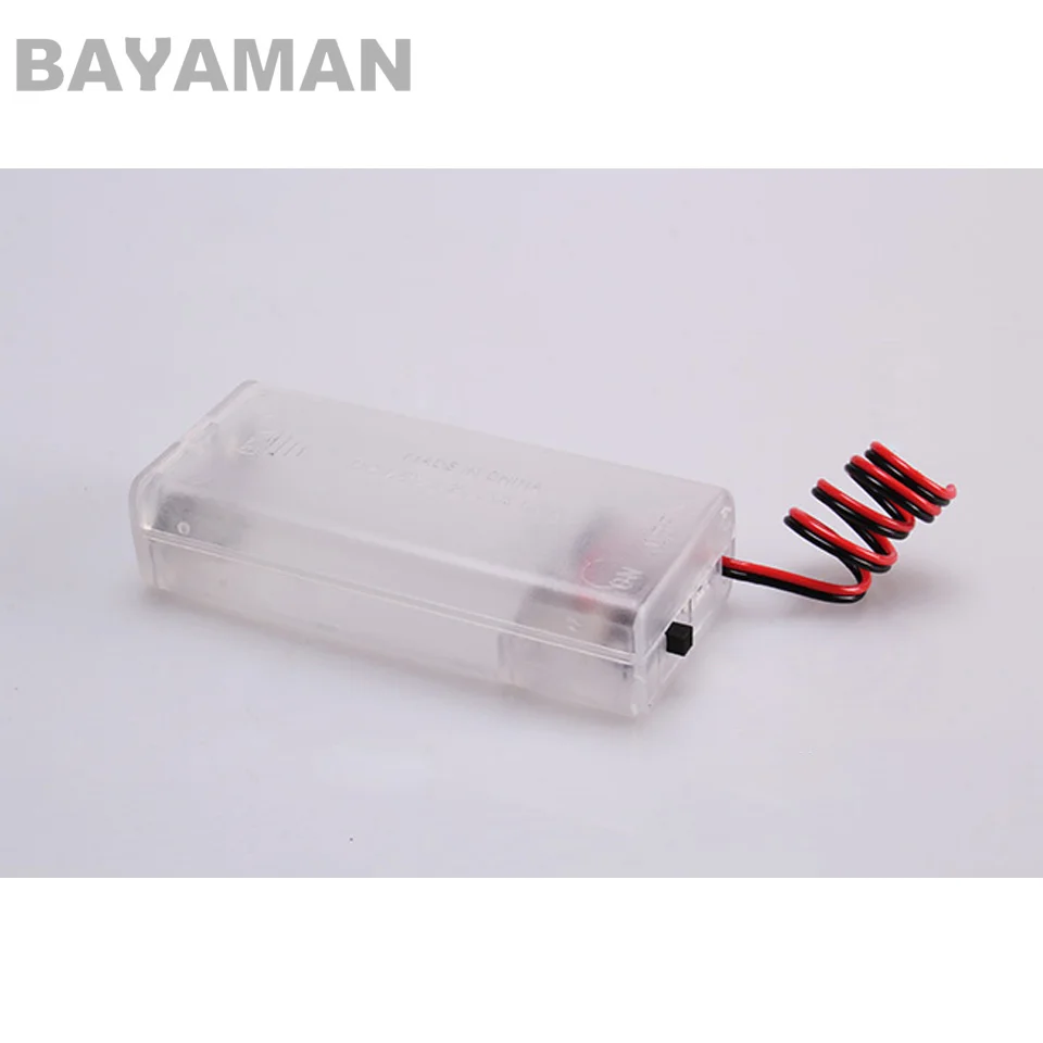 

1pc 2 AA Battery Holder Box Case With ON/OFF Switch for DIY Toys Power Supply