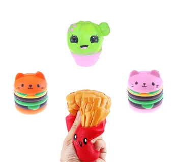 

Squishy Anti-stress Dinosaur Bread Ice Cream Milk Banana Horse Popcorn Simulation Charm Slow Rising Simulation Gag Toys