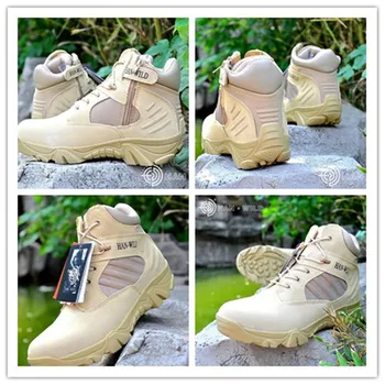 

Military Hunting Tactical Boots Breathable Mountain Climbing Hiking Outdoor Sport Shoes Men Leather Sneaker