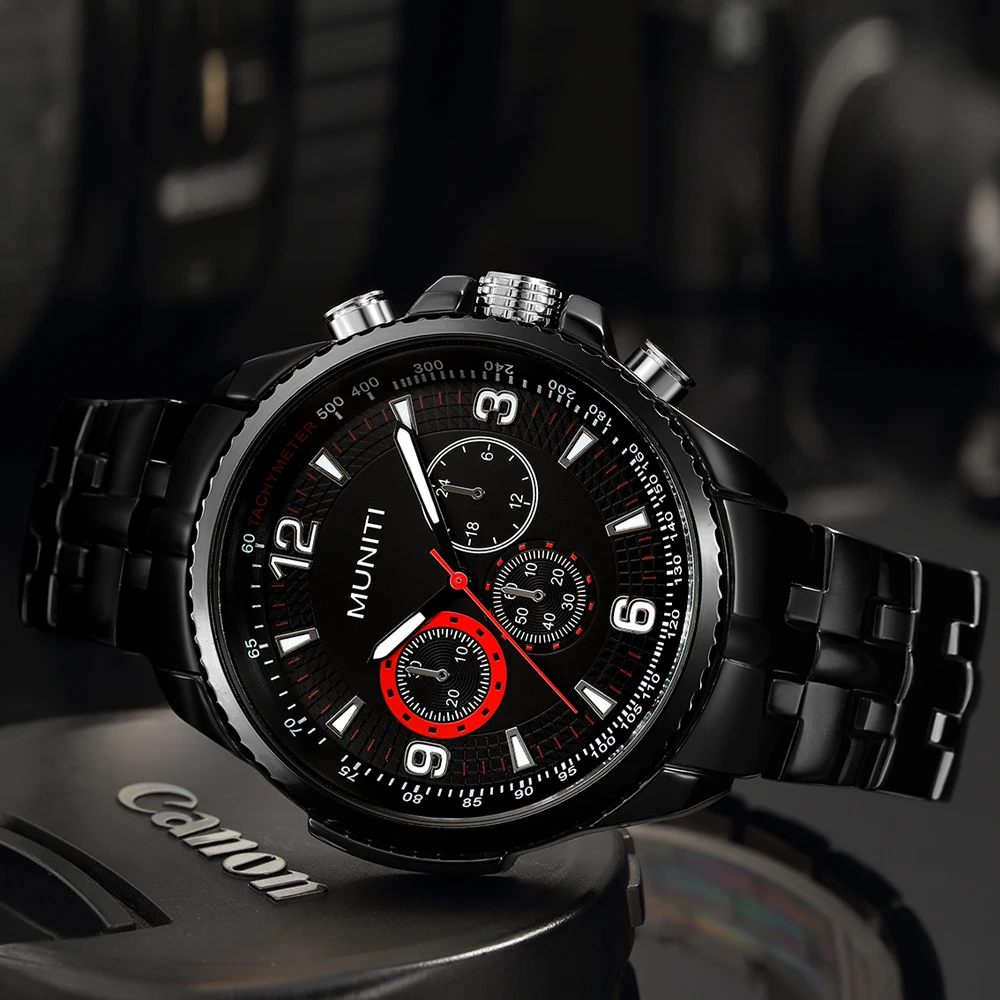 

fashion mens watches top brand luxury stainless steel wristwatch business style waterproof watch male quartz clock zegarek