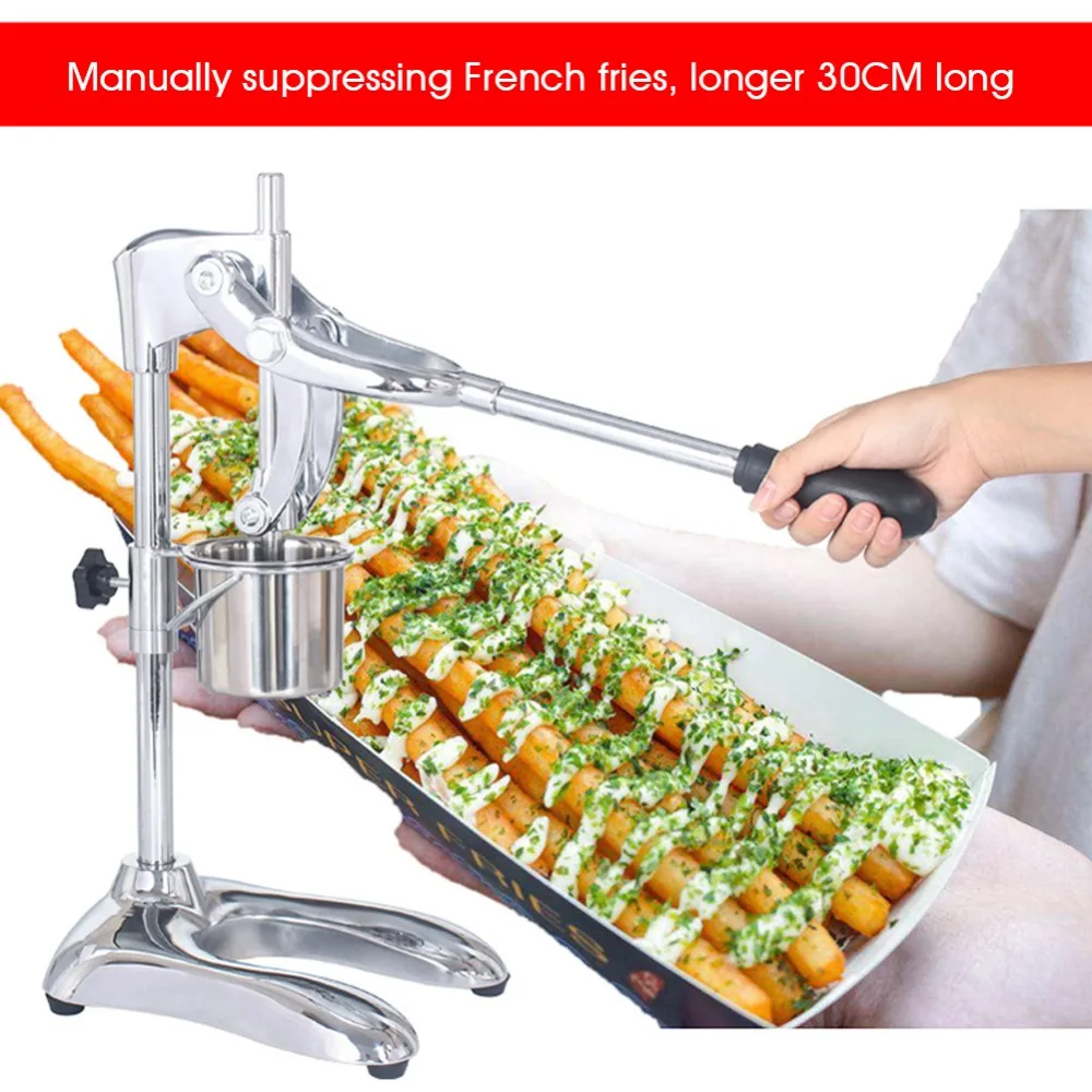 

Manual Potato Chips Squeezers 30cm Alloy Potato Chips Machine French Fries Cutters Fried Potato Strip Exprimidor de papas fritas