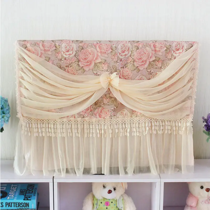 Quality TV LCD machine cover cloth hanging towel lace television