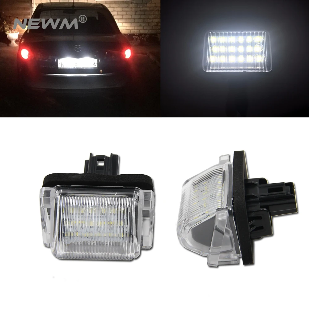 

2PCS Xenon white LED License Number Plate Lamp Light for Mazda5 Mazda 5 CX-5 CX5 2012-2013 CX-9 CX9 2007-2018