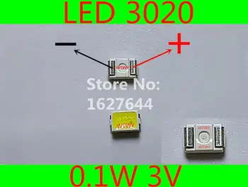 

200pcs EVERLIGHT LED 3020 LED Backlight TV High Power 0.1W 3V LED Backlight Cool white For LED LCD TV Backlight Application