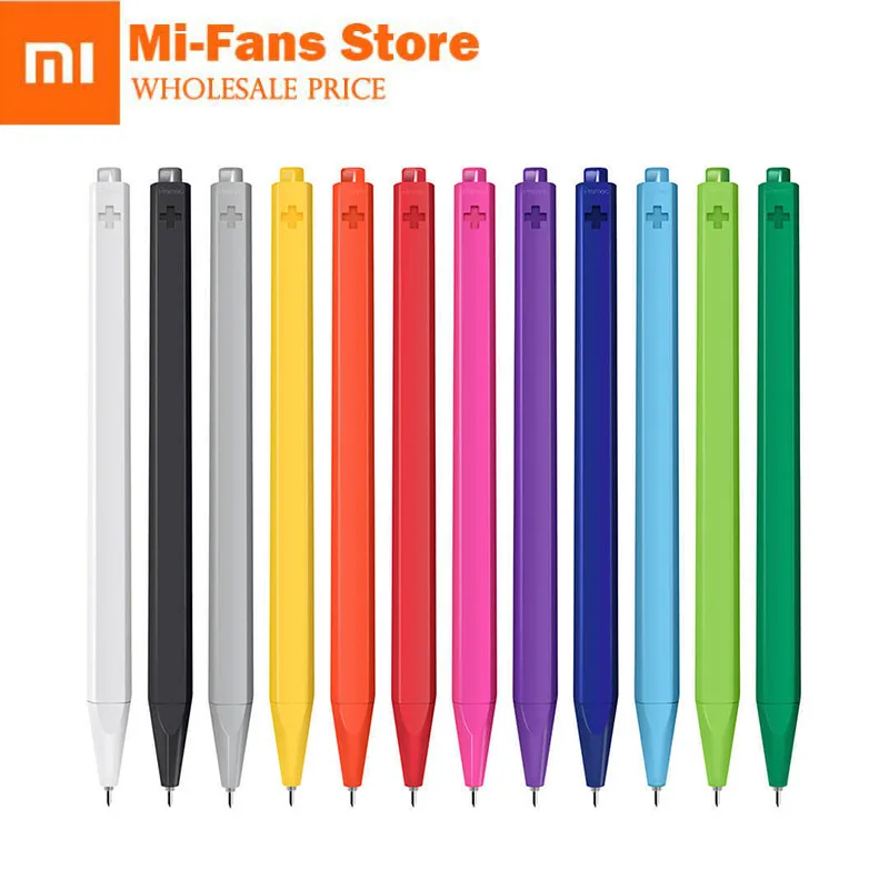 

Xiaomi Radical Sign Pen PREMEC Smooth Switzerland Refill 12 colors 0.4mm Signing Pen write length 500M PK ABS Draw Pen black ink