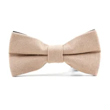 Лен Цвет галстук бабочка твердые для мужчин Жених Пром джентльмен Свадебная вечеринка Регулируемый галстук-бабочка узел подарки для мужчин мальчиков девушка женщи