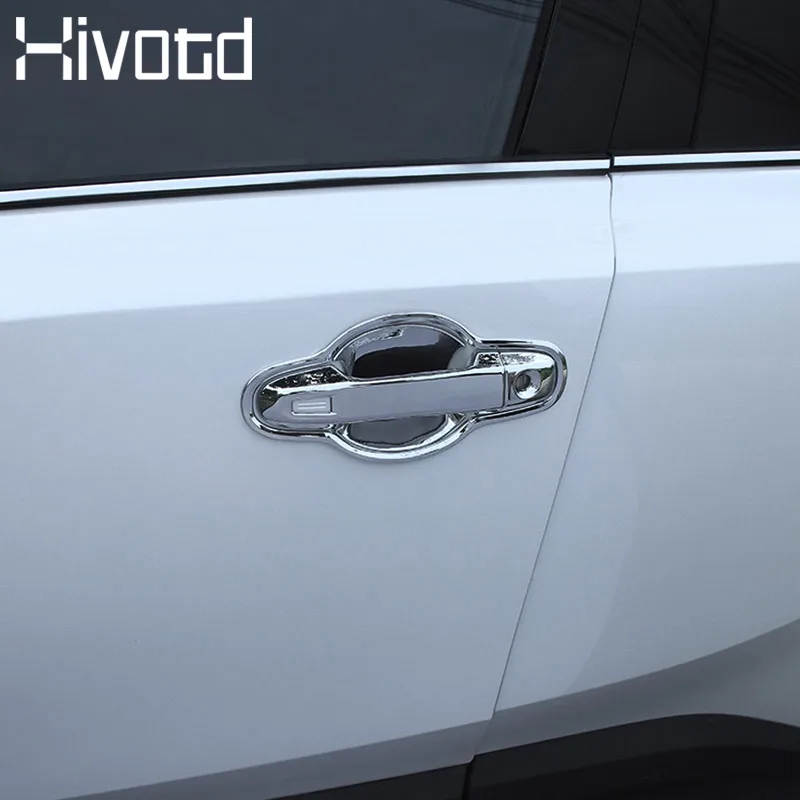 

Hivotd For Toyota C-HR CHR ABS Chrome car door handle cover Car door bowl Trim Exterior Protection Chromium Styling 2018 2019