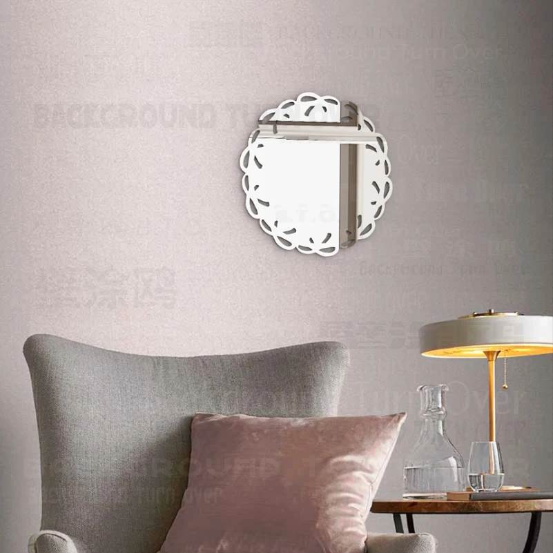 Креативная Ретро рамка толщиной 3 мм 3D акриловое зеркало настенное косметическое зеркало настенное круглое настенное зеркало M024