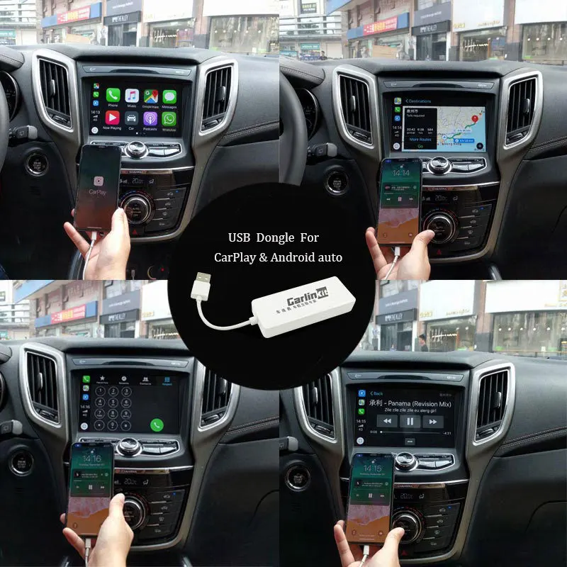 

Carplay USB Dongle Car LinK Kit For Apple Android Auto Connected For Navigation Player Mobile Phone USB Adapter Cable White