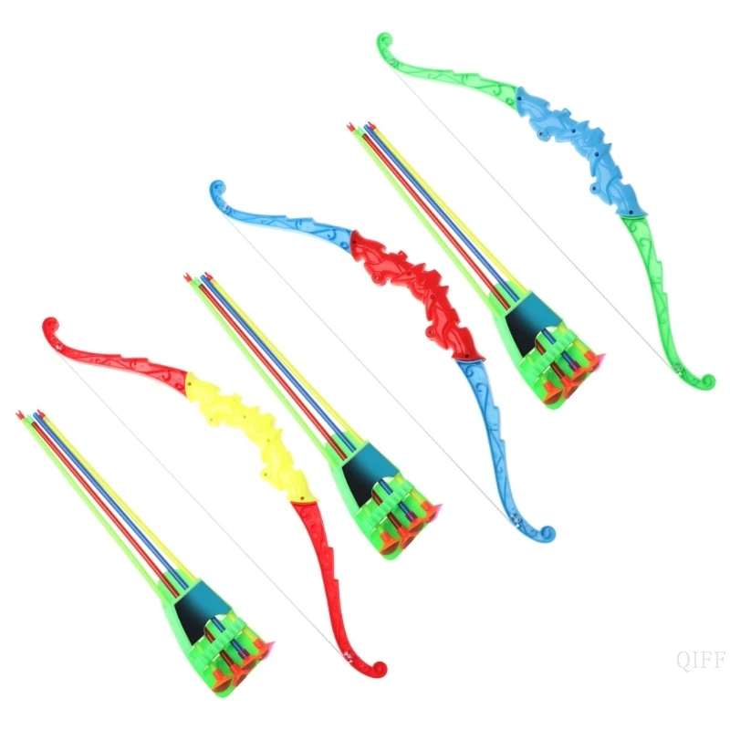 

New Outdoor Sports Archery Toy Bow With 4Pcs Soft Arrows Kids Toy Game Activity