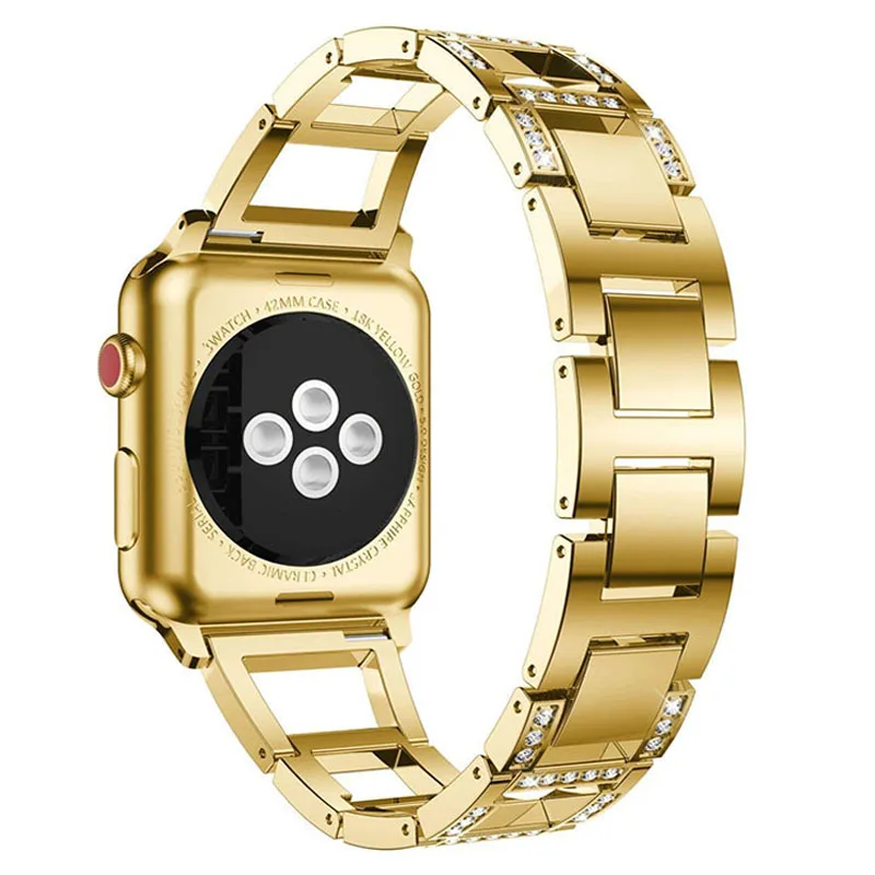 Ремешок из сплава для часов Apple 38 мм 40 мм ремешок из розового золота для часов Apple 42 мм 4 44 мм браслет для iWatch Series 4 3 2 1