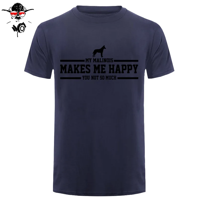 Новая модная футболка с графическим буквенным принтом повседневная мужская одежда My malmakes Make Me Happy Футболка с авторским дизайном - Цвет: 25