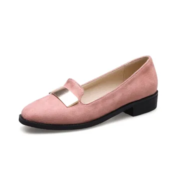 

2019 new age season with square with square head low light mouth single shoes female 33-43