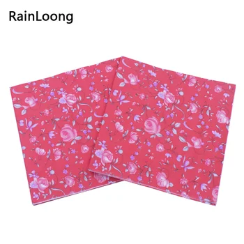 

[RainLoong] Printed Flower Paper Napkins Flower For Party Decoration Tissue Decoupage Servilleta 33*33cm 5packs (20pcs/pack)