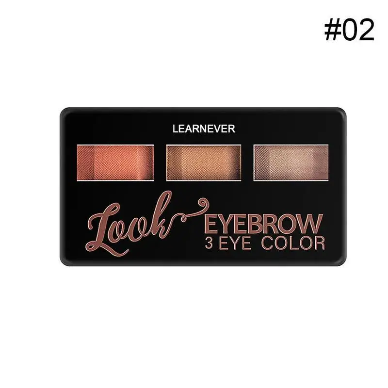 1Pc Eyebrow Powder Palette Cosmetic Brand Eye Brow Enhancer Professional Waterproof Makeup Eye Shadow With Brush Mirror Box - Цвет: B