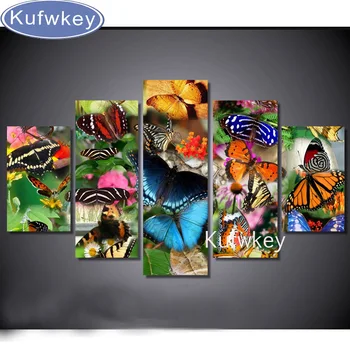 

5 pcs animals Butterfly Rhinestone painting crystal Home Decor DIY Diamond painting 3D cross stitch pattern diamond embroidery
