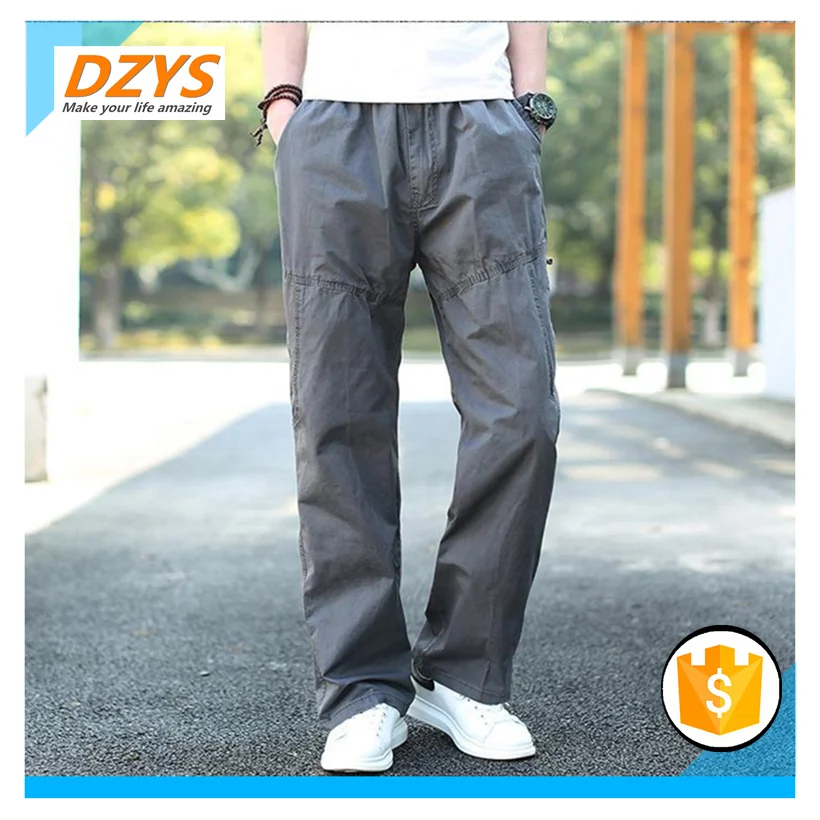 DZYS-ZF Summer 2018 New Men's Loose Comfort Casual Multi Pocket Straight Trousers |