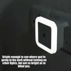 Умный интеллигентая (ый) подключаемого модуля энергосберегающий светодиодный Ночной светильник с лампой заката до рассвета Сенсор для