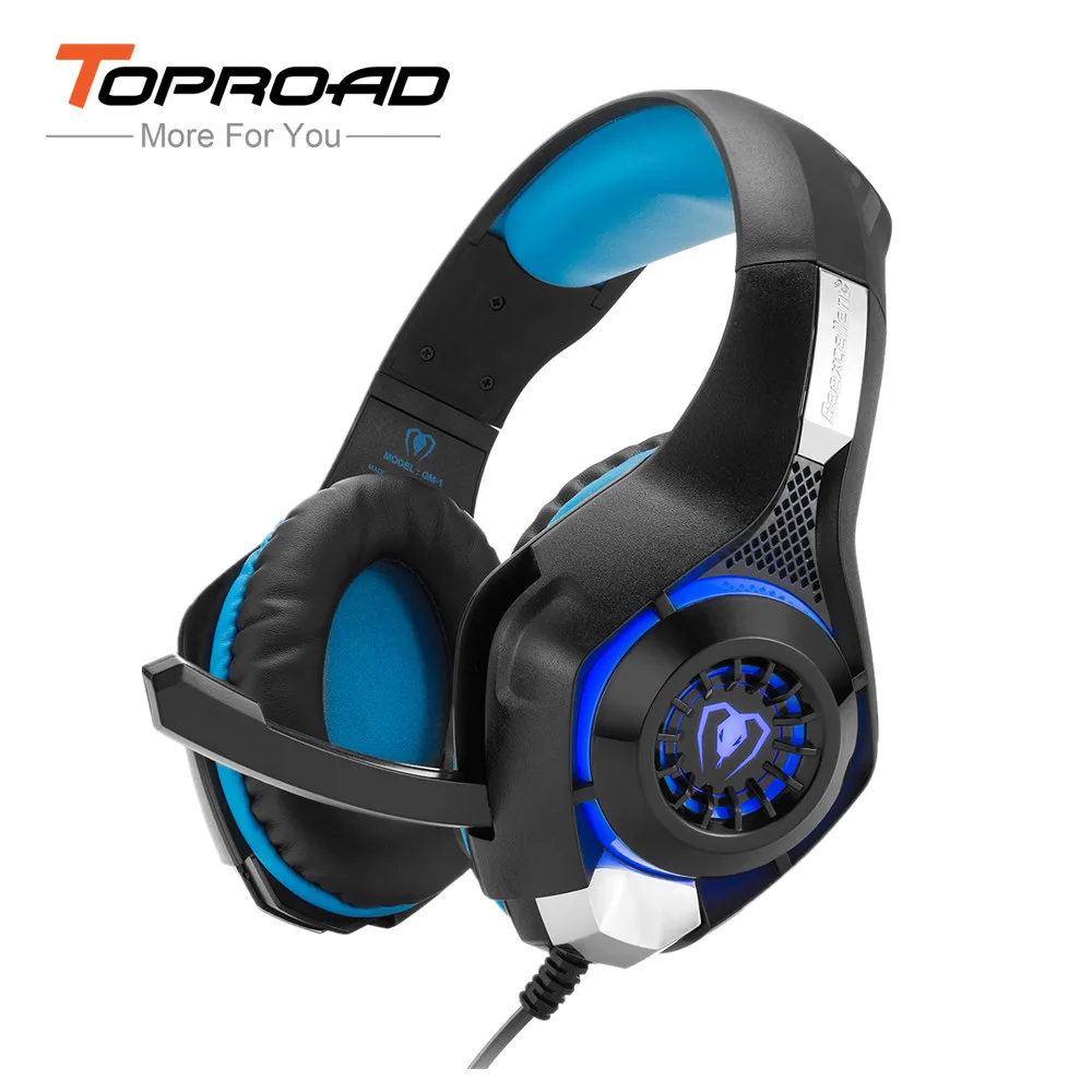 

TOPROAD Stereo Gaming Headphone Bass Surround Noise Cancelling Over Ear Headphones with Mic LED Light for PS4 PC Xbox One Laptop