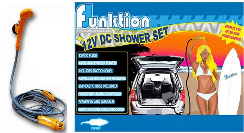 High Pressure Caravan Camper Electric Portable Shower Car Washer Water Pump 12V Washer Outdoor Caravan Camping Travel Car Shower