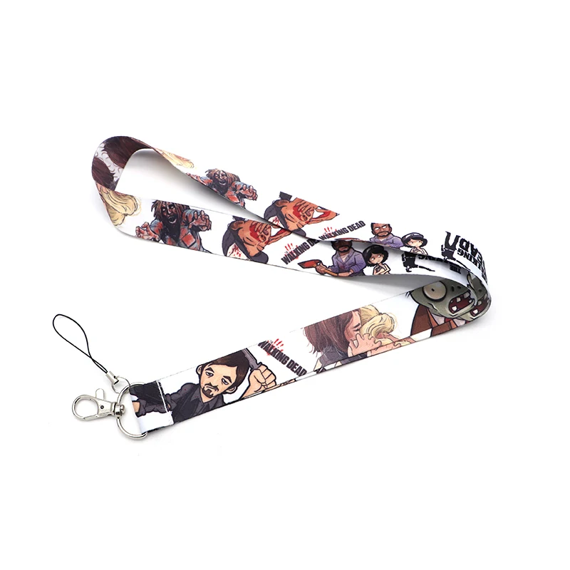 30pcs lot Ribbon Lanyard For Keychain ID Card Pass Mobile Phone Hang Rope font b Anime