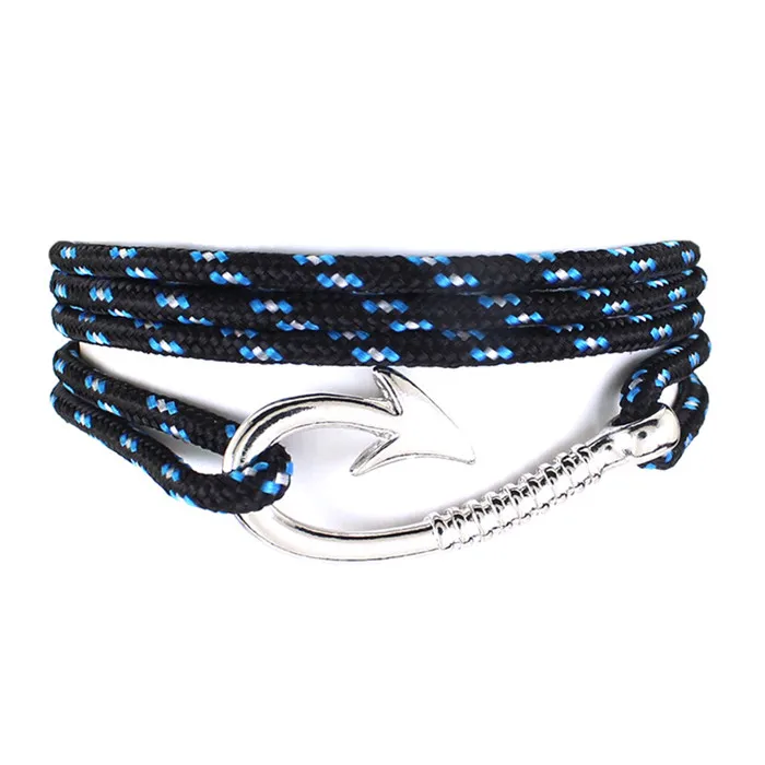 

Drop Shipping New Tom Anchor Hook Bracelet Ancre Marine Cuir Homme Pulsera Ancla Fashion Bracelets for Men Women Jewellery