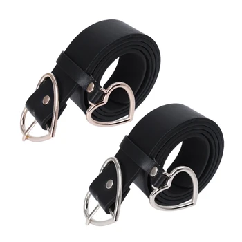 

PU Leather Belt for Women Metal Heart Corset Wedding Party Dress Harajuku Belt