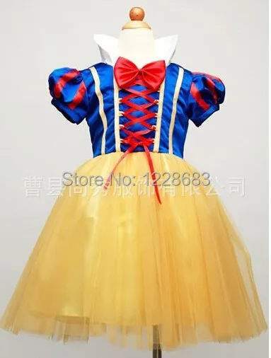 Обшивной комбинезон «принцесс», Princesas принцессы костюм Белоснежки для девочек вечерние платье Детская одежда для Fantasias Infantis De Menina; размеры