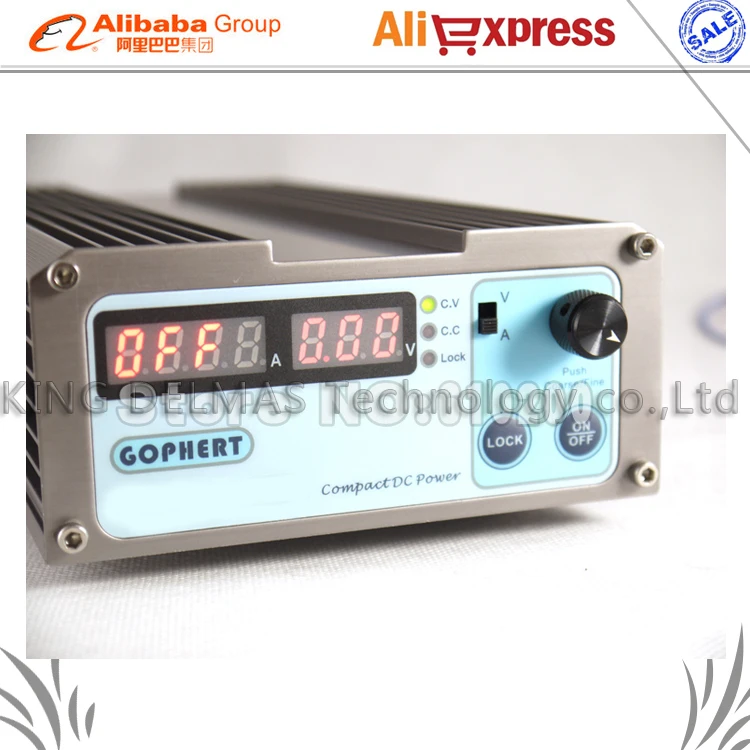 

Free shipping CPS-1620 300W (110Vac/ 220Vac) 0-16V/0-20A, Gopher Compact Digital Adjustable DC Power Supply CPS1620 + plug EU