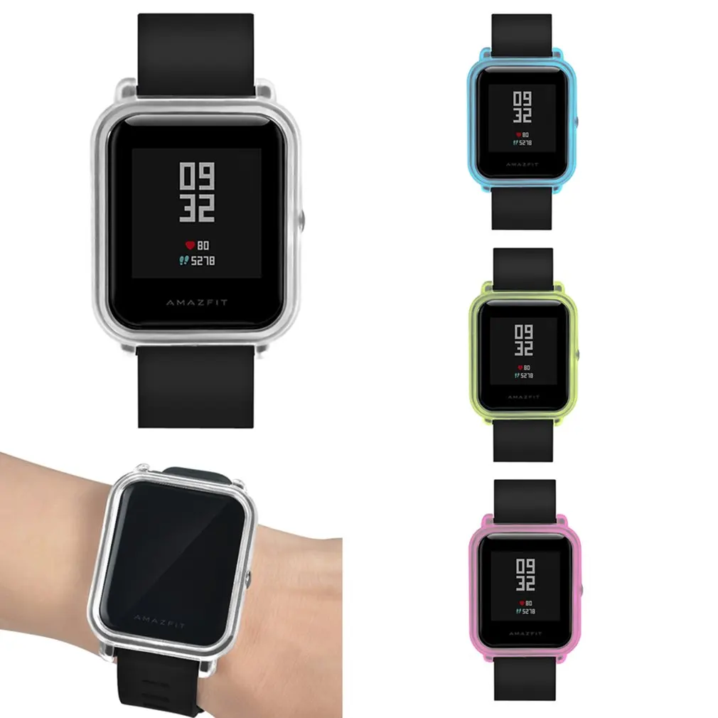 Прозрачный тонкий чехол для часов, защитный чехол для Xiaomi Huami Amazfit Bip Bit Youth Watch