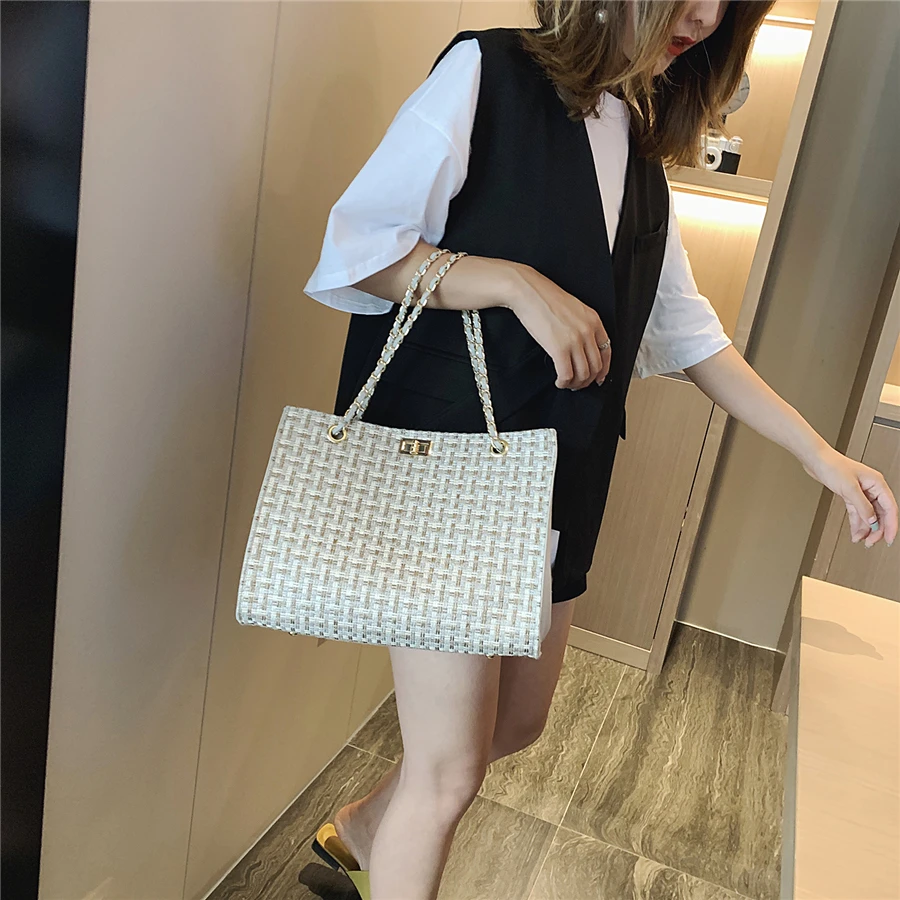 Luxury Designer Pu Leather Chain Women Shoulder Bag High Quality Large Capacity Ladies Crossbody Bags For Women Messenger Bags