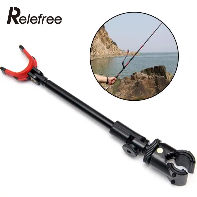 

Relefree Rotating Fishing Rods Holder Stretch Rod Pole Bracket Holder Fishing Simple Hand Back Stand Telescopic Angler Gadget
