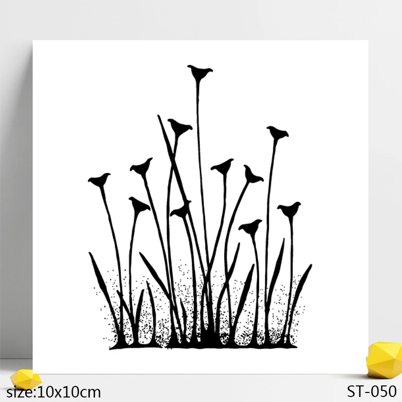 

AZSG Slim and fragile Flowers Clear Stamps/Seals For DIY Scrapbooking/Card Making/Album Decorative Silicone Stamp Crafts