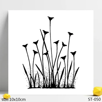 

AZSG Slim and fragile Flowers Clear Stamps/Seals For DIY Scrapbooking/Card Making/Album Decorative Silicone Stamp Crafts