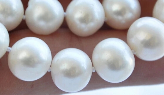 

FREE SHIPPINGP4245 A++ 20" 12mm ROUND WHITE FRESHWATER PEARL NECKLACE MABE