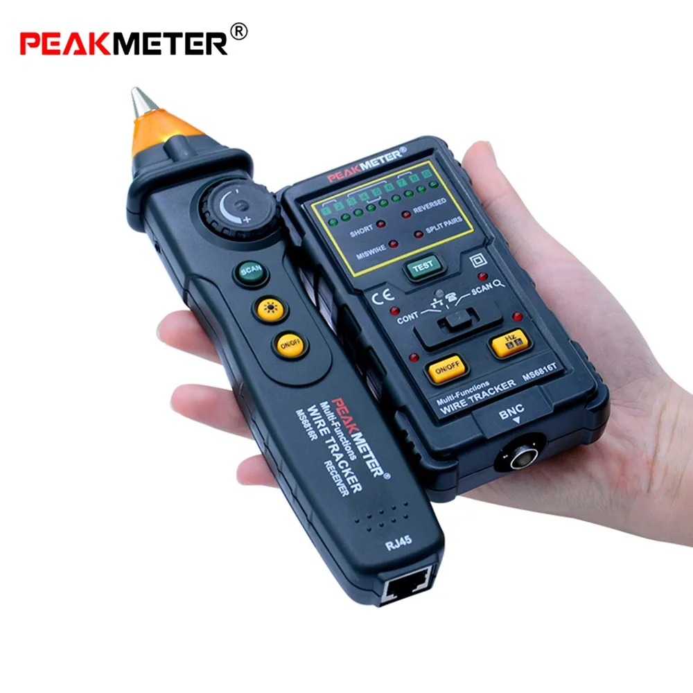 

Multi-Function Wire Tracker Circuit Breaker Finders RJ45 RJ11 Continuity Telephone Line DC Level Test Network Cable Tester
