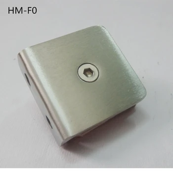 

bathroom square Stainless Steel brushed Surface 0 degree Glass Positioning Clamp /Glass Partition HM-F0