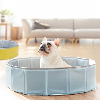 

ALK1647 Portable Pet Bathtub Large Pet Products PVC Foldable Swimming Pool Bath Tub for Dog and Cat Teddy 80*20cm
