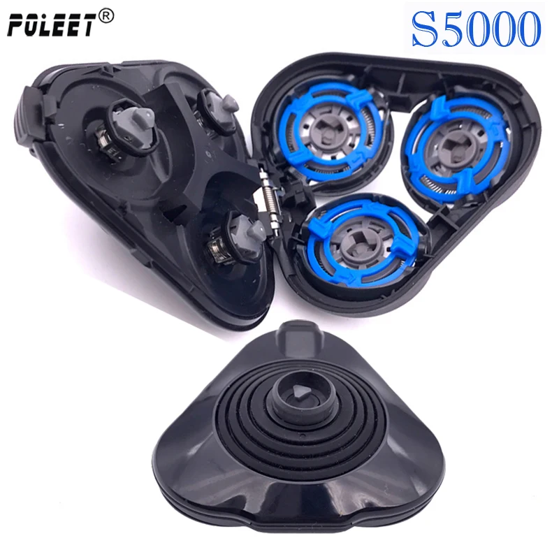 

Poleet Electric Replacement Carmen Shaver Head+Holder Frame S5000 For Philips Razor Blade S5000 S7000 S9000 Series SH50