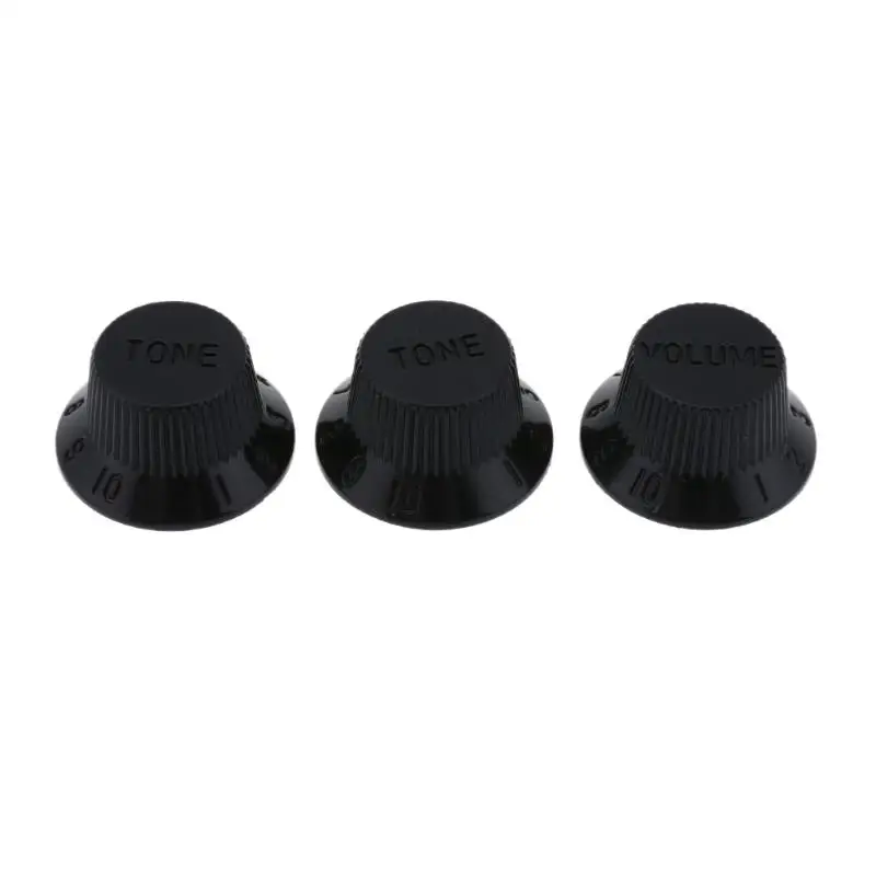 

3PCS/PACK Plastic Electric Guitar Volume Adjusting Rotary Knob Potentiometer with 6mm hole Cap Guitar Parts & Accessories Black